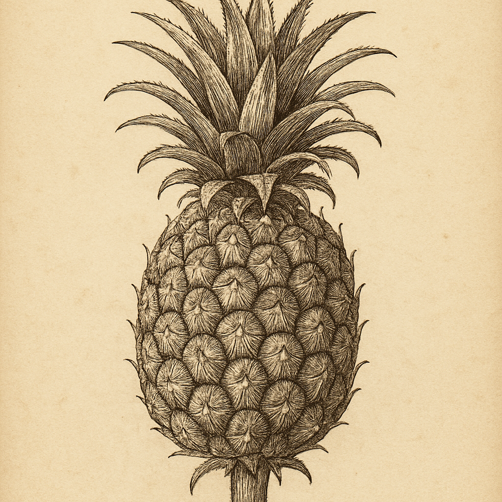 pineapple engraving